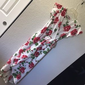 Rose flowy summer dress
